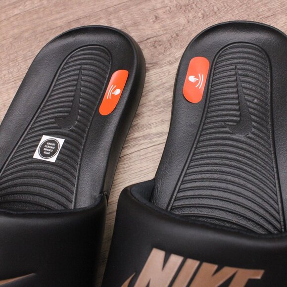 Nike Victori One Womens Slides Sandals Size 11 Black/Bronze CN9677-001 Slide NEW - Picture 4 of 10
